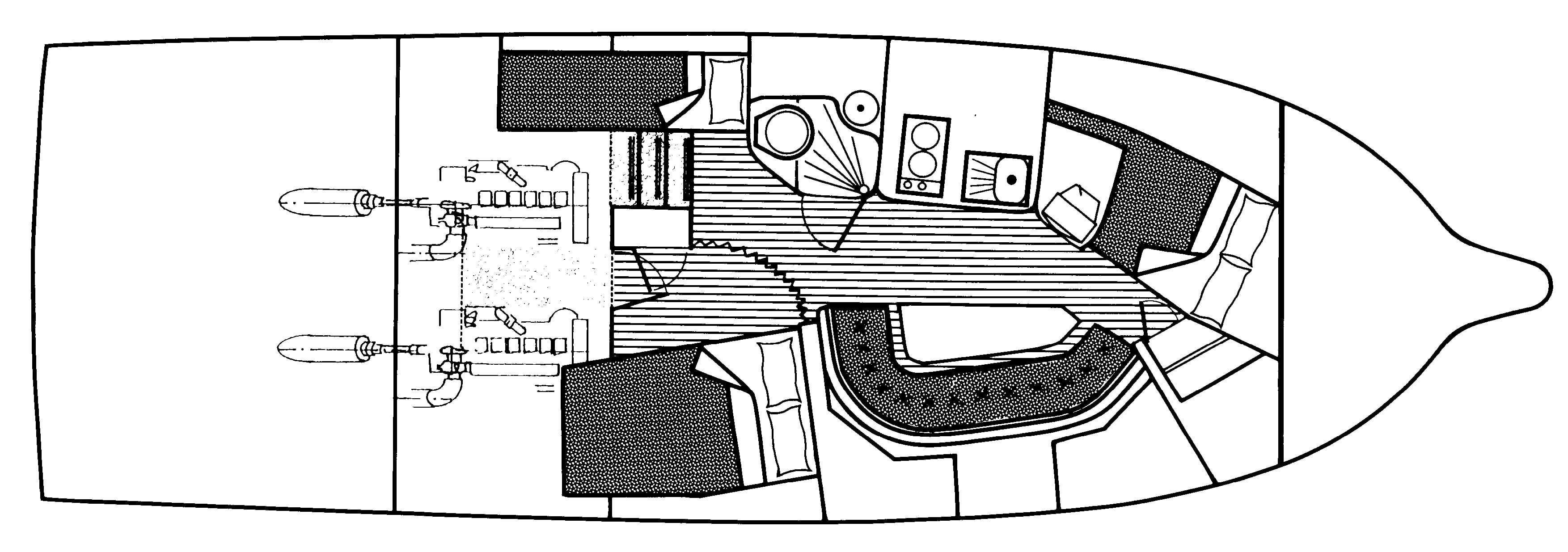 Eclipse 39 Sport Fisherman floor plan