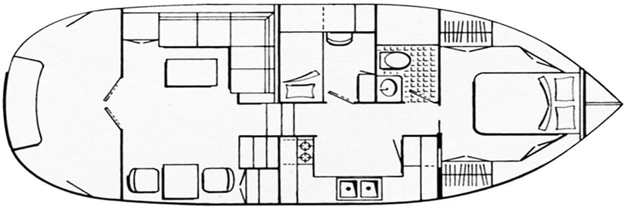 Great Harbour Yachts 37 floor plan