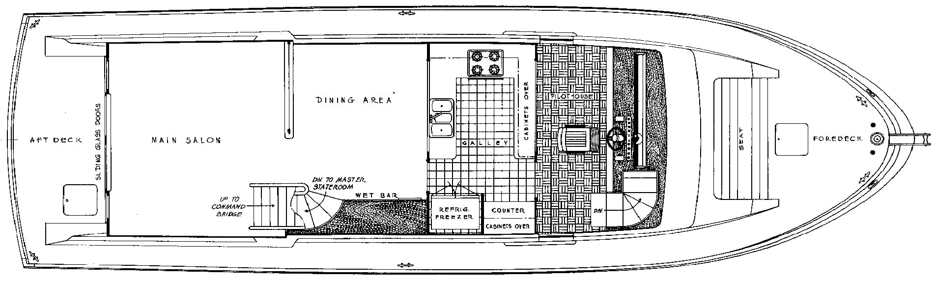Gulfstar Yachts 55 Motor Yacht floor plan