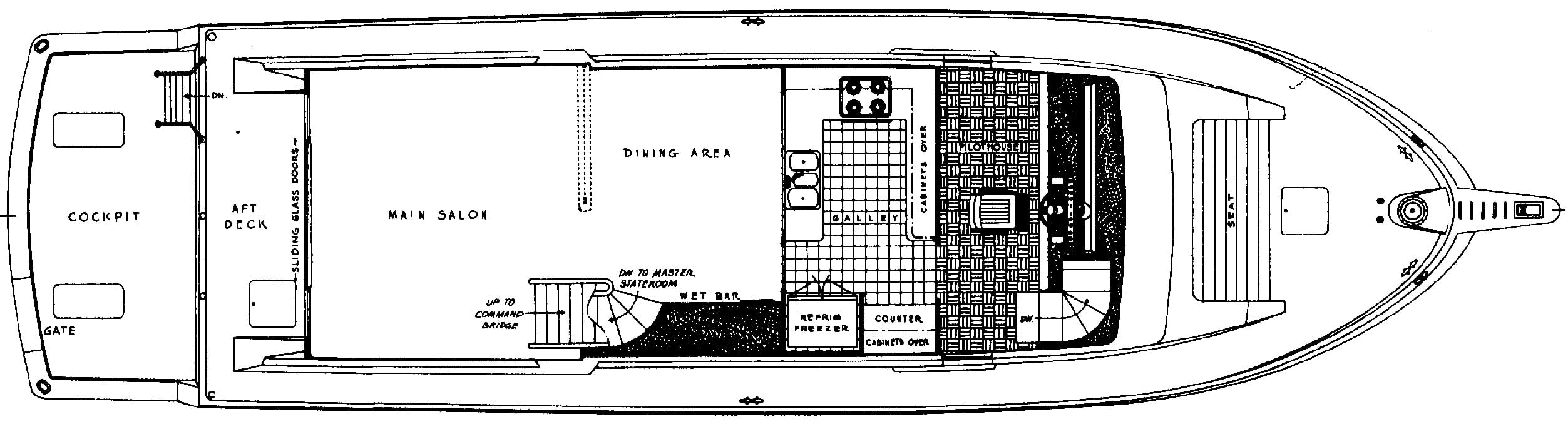 Gulfstar Yachts 63 Cockpit Motor Yacht floor plan