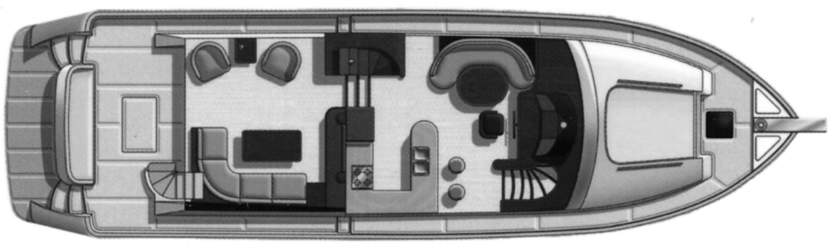 Hampton Yachts 580 Pilothouse floor plan