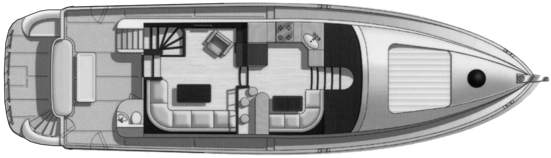Hampton Yachts 600 Motor Yacht; 660 Cockpit MY floor plan