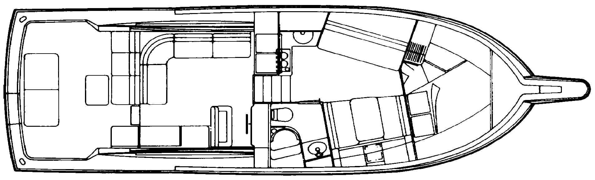 Hatteras Yachts 39 Sport Express floor plan