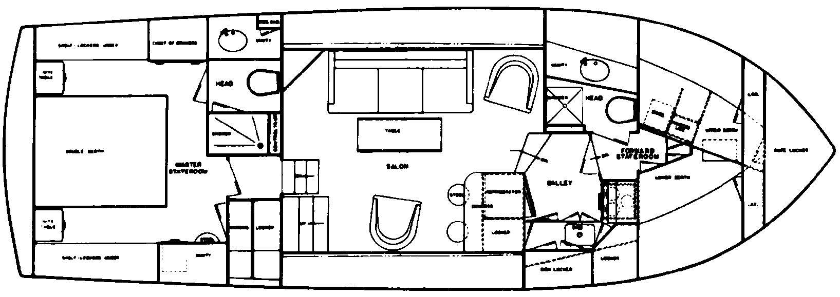 Egg Harbor Yachts 41 Motor Yacht floor plan