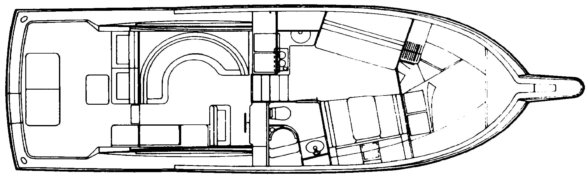 Hatteras Yachts 39 Sport Express floor plan