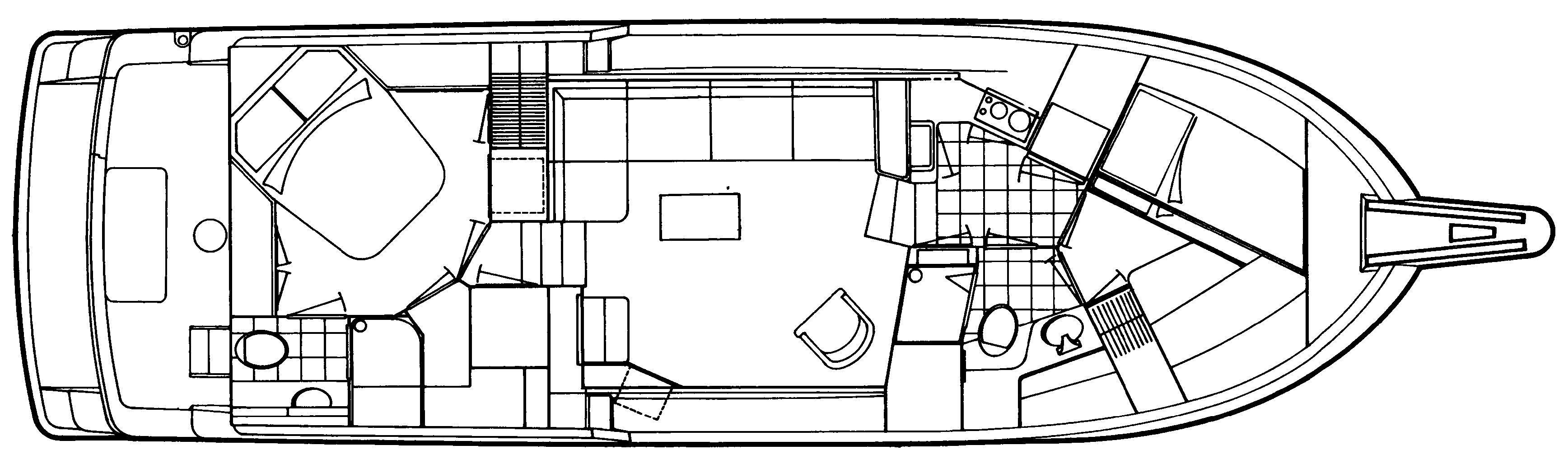 Hatteras Yachts 42 Cockpit Motor Yacht floor plan