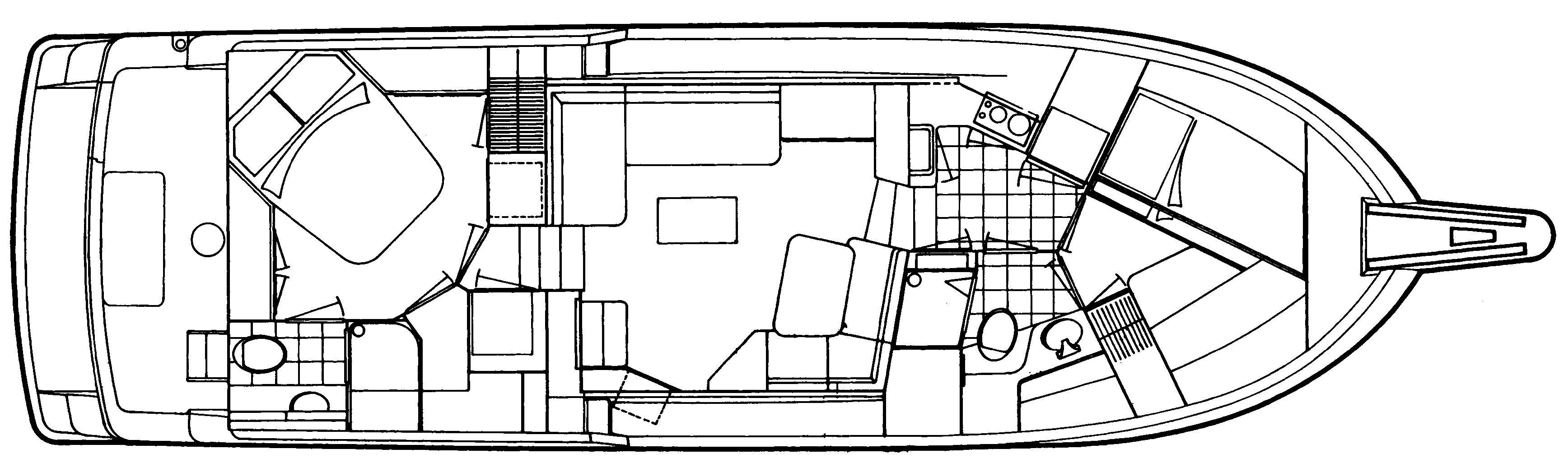 Hatteras Yachts 42 Cockpit Motor Yacht floor plan