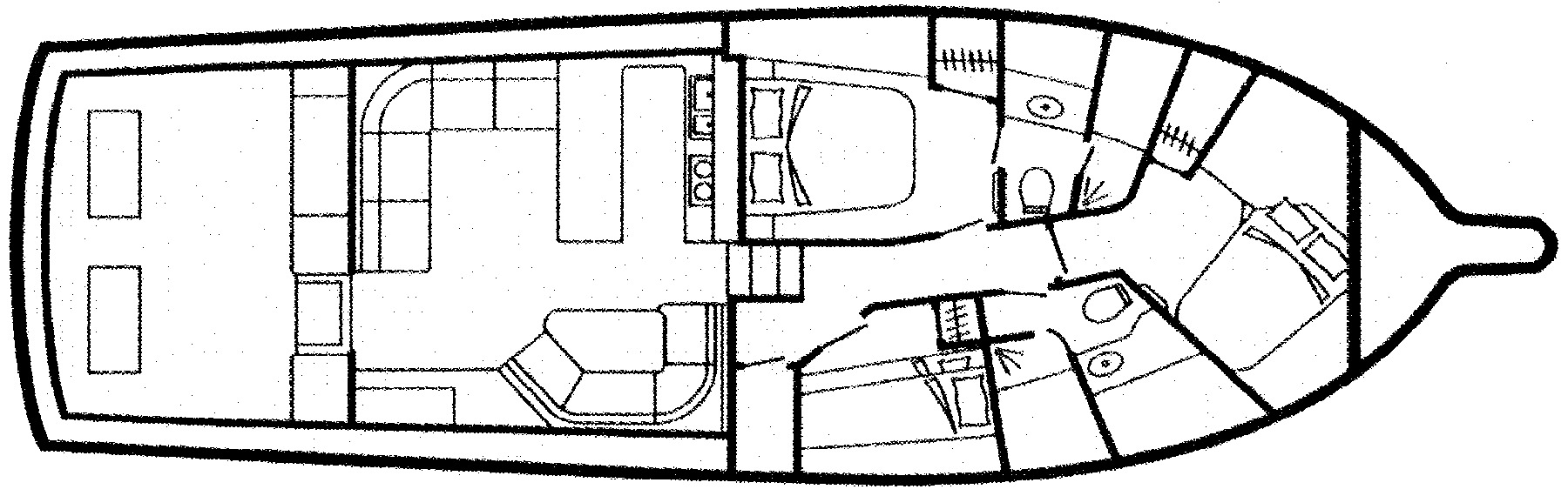 Egg Harbor Yachts 50 Sport Yacht floor plan