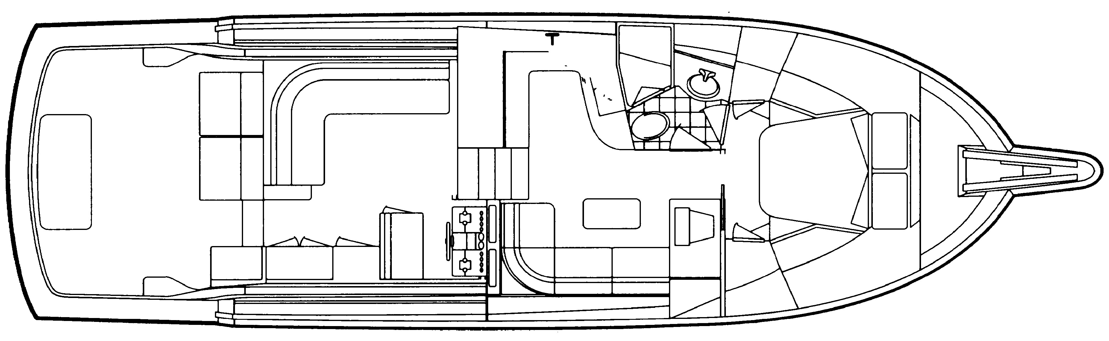 Hatteras Yachts 43 Sport Express floor plan