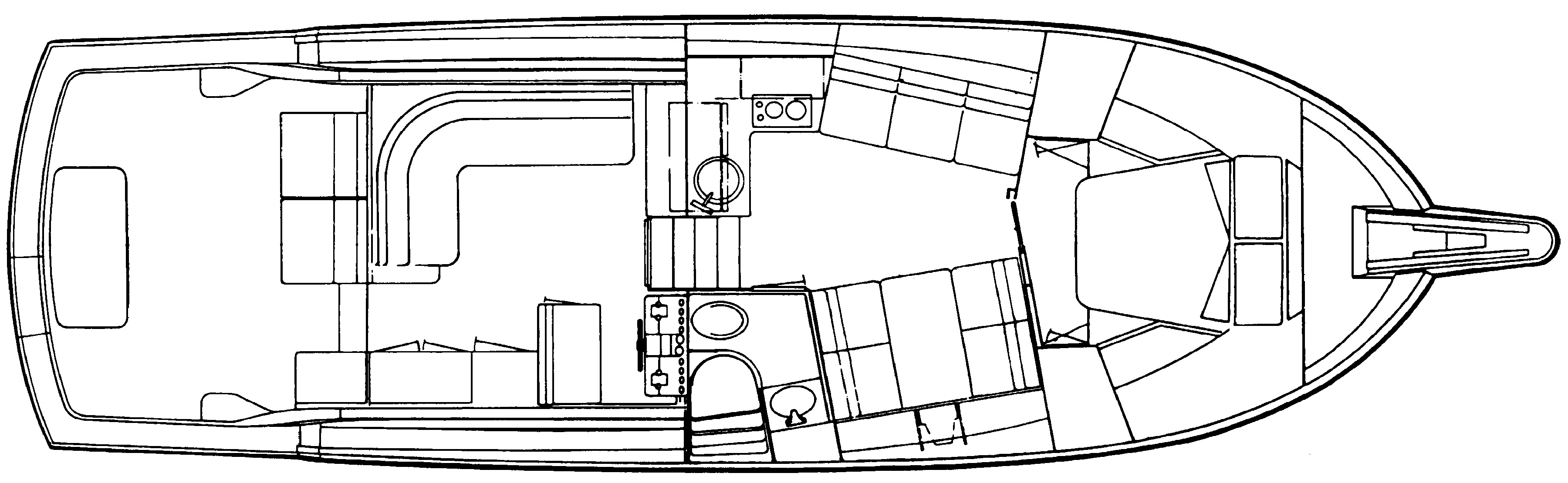 Hatteras Yachts 43 Sport Express floor plan