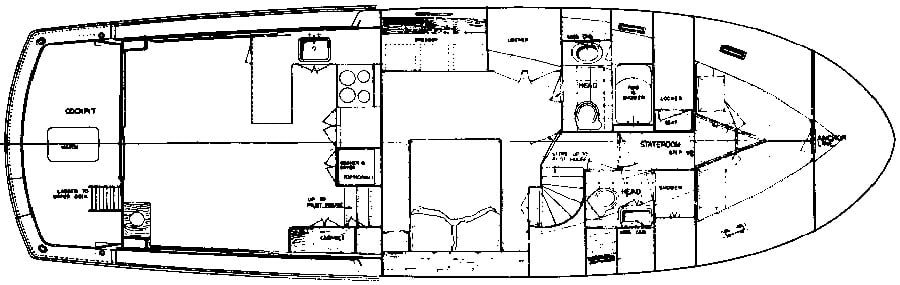 Hatteras Yachts 48 LRC floor plan