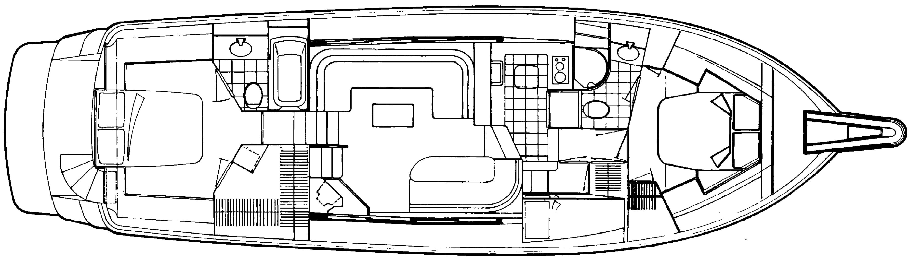 Hatteras Yachts 50 Sport Deck floor plan