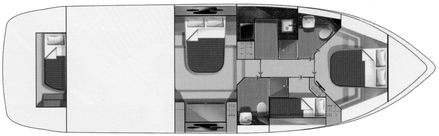 Fairline Yachts 48 Phantom floor plan