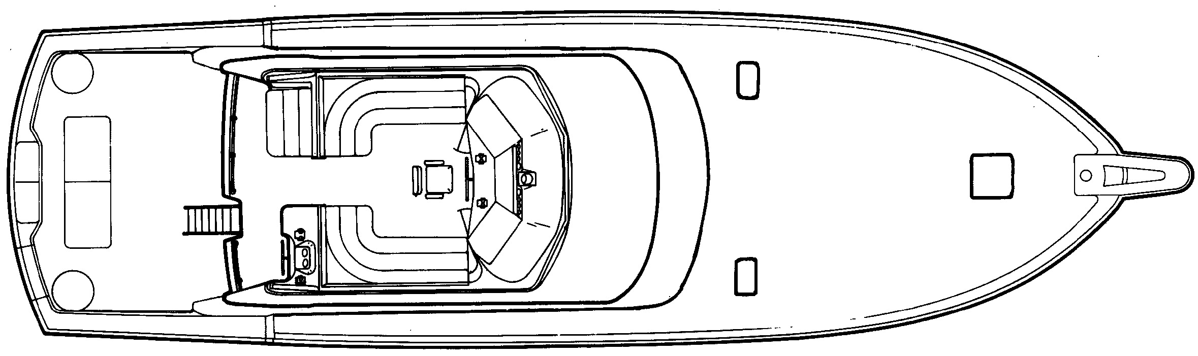 Hatteras Yachts 58 Convertible floor plan
