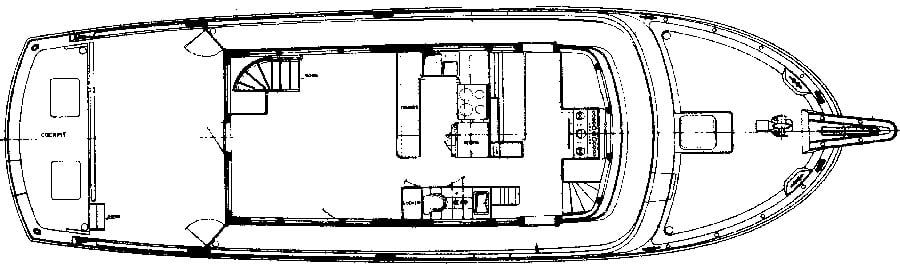 Hatteras Yachts 58 LRC floor plan