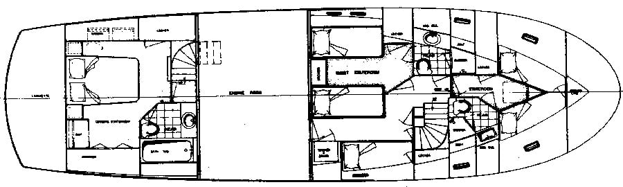 Hatteras Yachts 58 LRC floor plan
