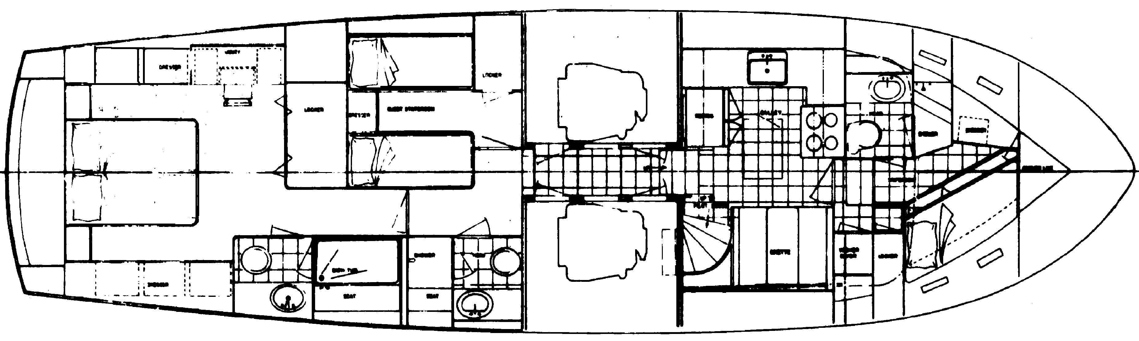 Hatteras Yachts 58 Motor Yacht floor plan