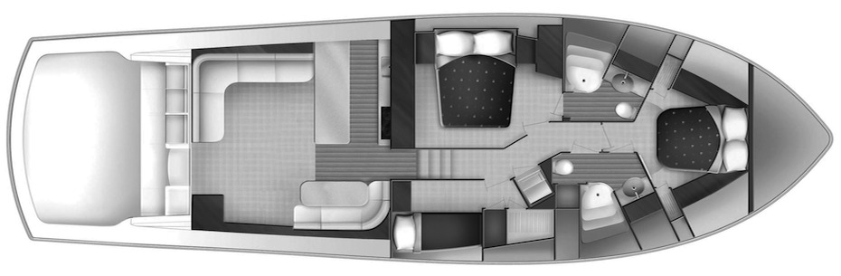 Hatteras Yachts GT60 Convertible floor plan