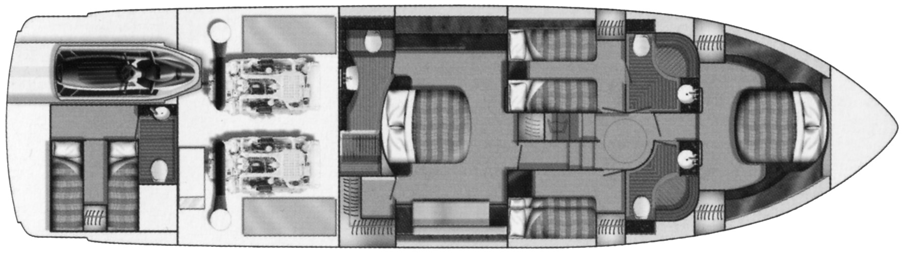 Fairline Yachts 68 Squadron floor plan