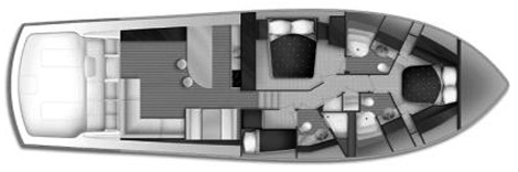 Hatteras Yachts GT60 Convertible floor plan