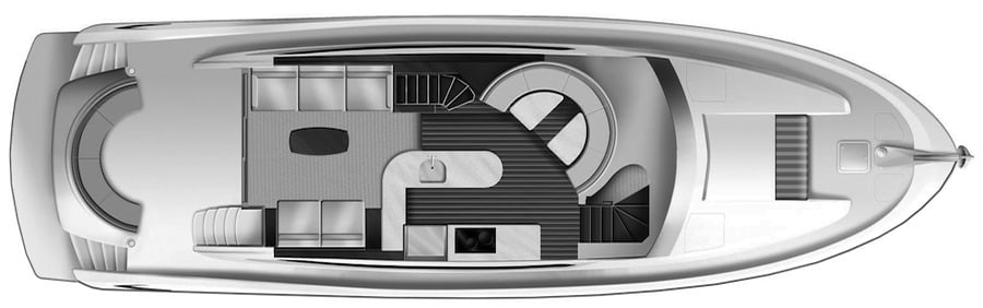 Hatteras Yachts 60 Motor Yacht floor plan