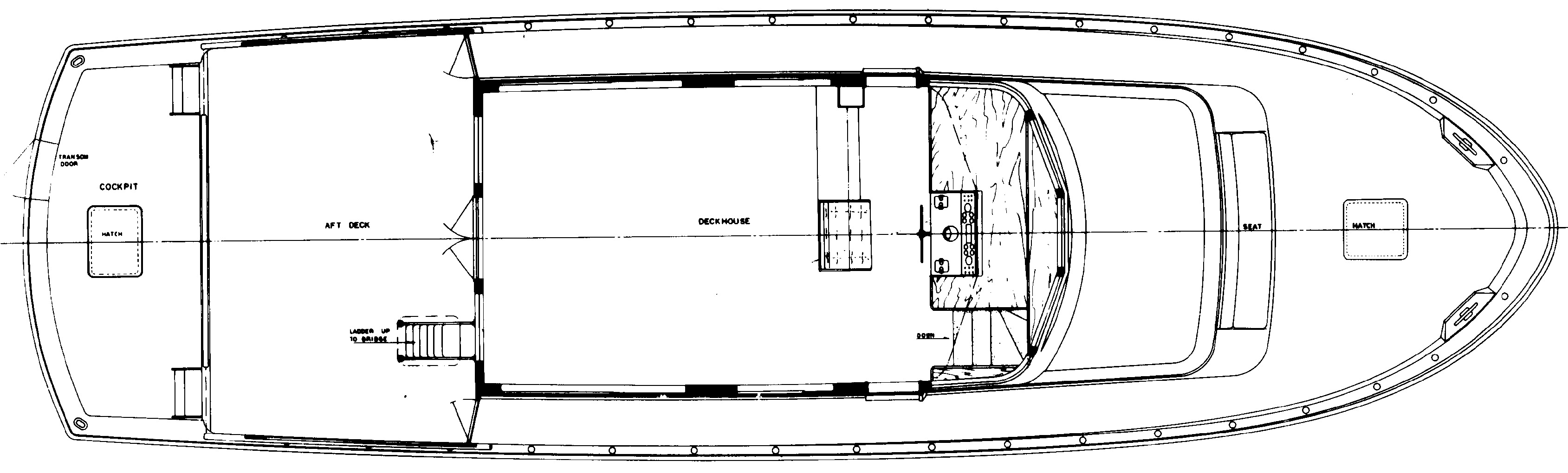 Hatteras Yachts 61 Cockpit Motor Yacht floor plan