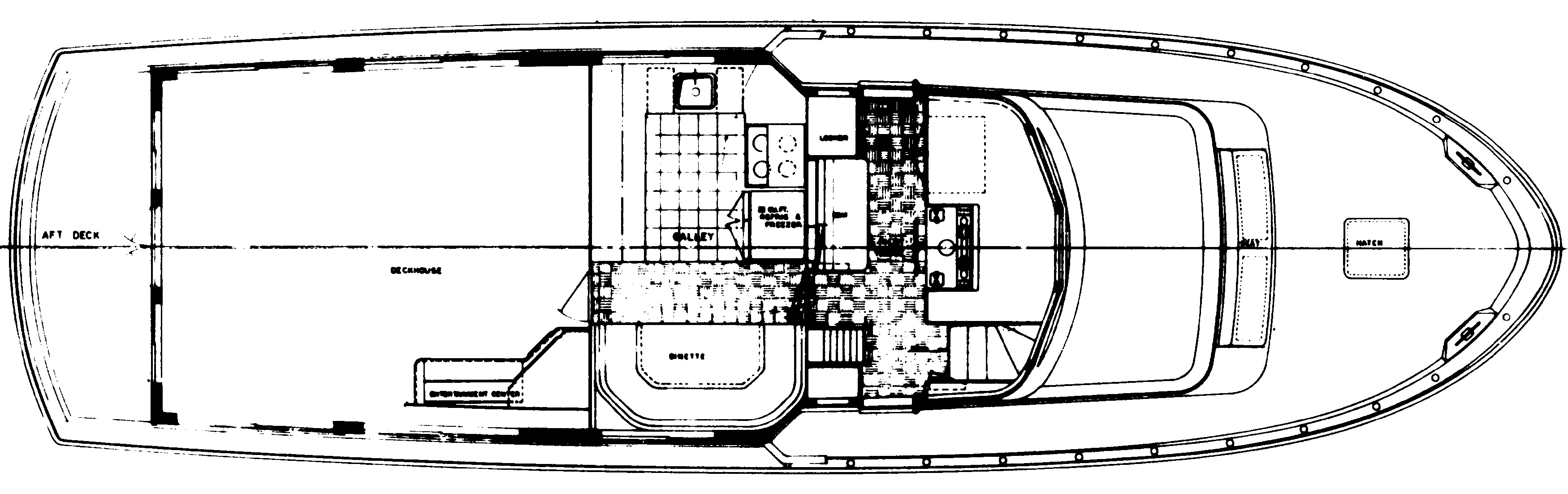 Hatteras Yachts 61 Motor Yacht floor plan
