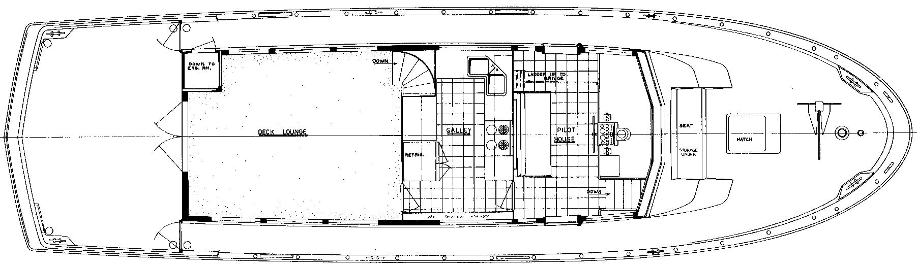 Hatteras Yachts 64 Motor Yacht floor plan
