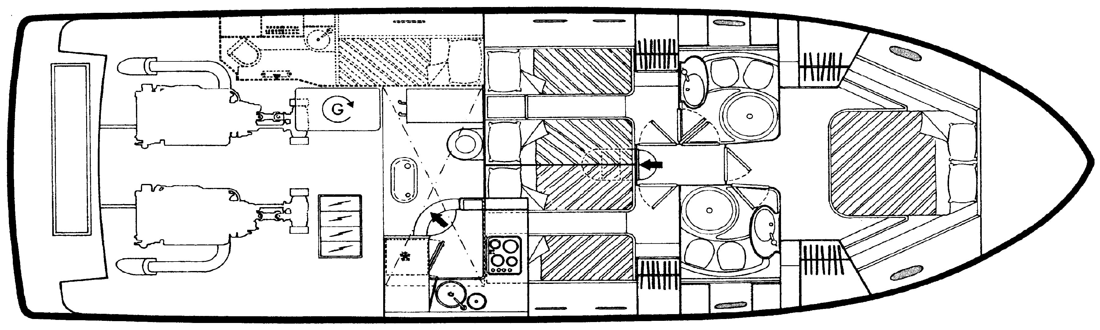 Ferretti Yachts 46-480 floor plan