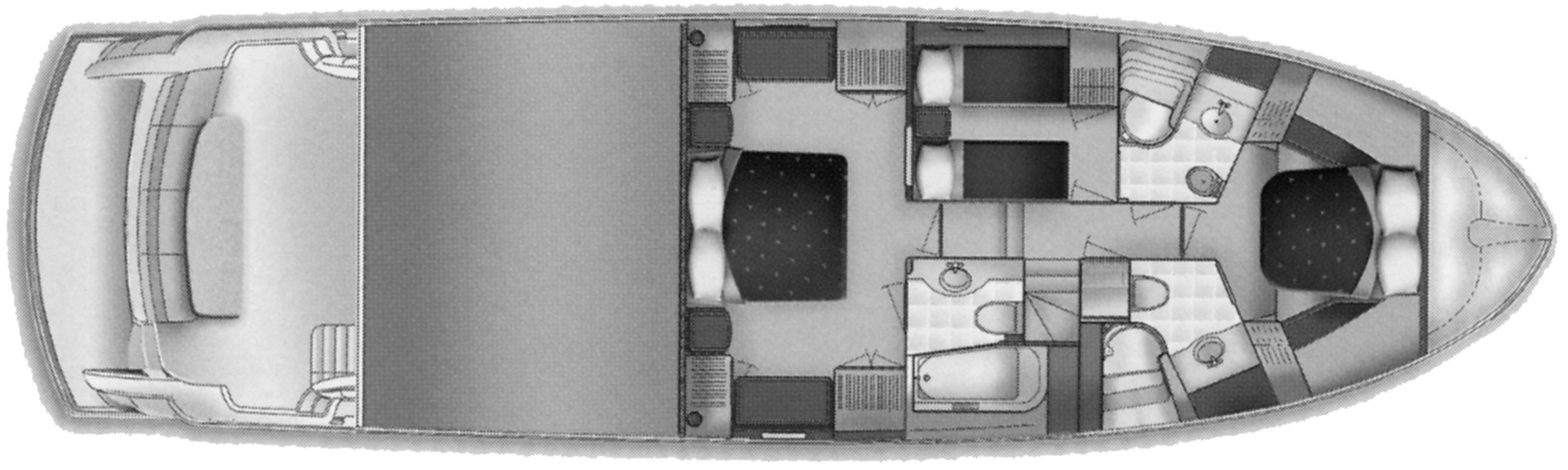 Hatteras Yachts 64 Motor Yacht floor plan