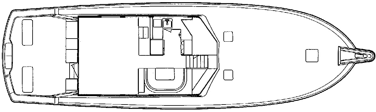 Hatteras Yachts 65 Convertible floor plan