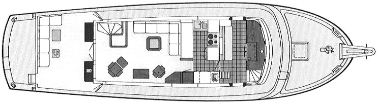Hatteras Yachts 65 Long Range Cruiser floor plan