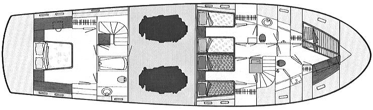 Hatteras Yachts 65 Long Range Cruiser floor plan