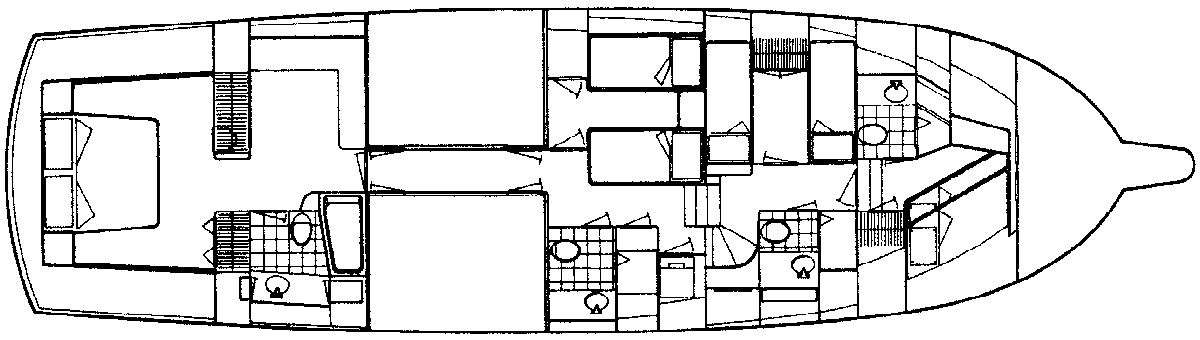 Hatteras Yachts 65 Motor Yacht floor plan