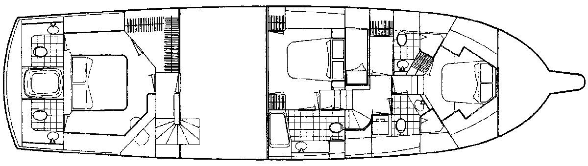 Hatteras Yachts 65 Motor Yacht floor plan