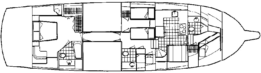 Hatteras Yachts 67 Cockpit Motor Yacht floor plan