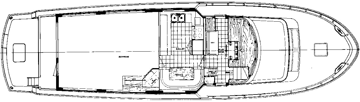 Hatteras Yachts 68 Cockpit Motor Yacht floor plan