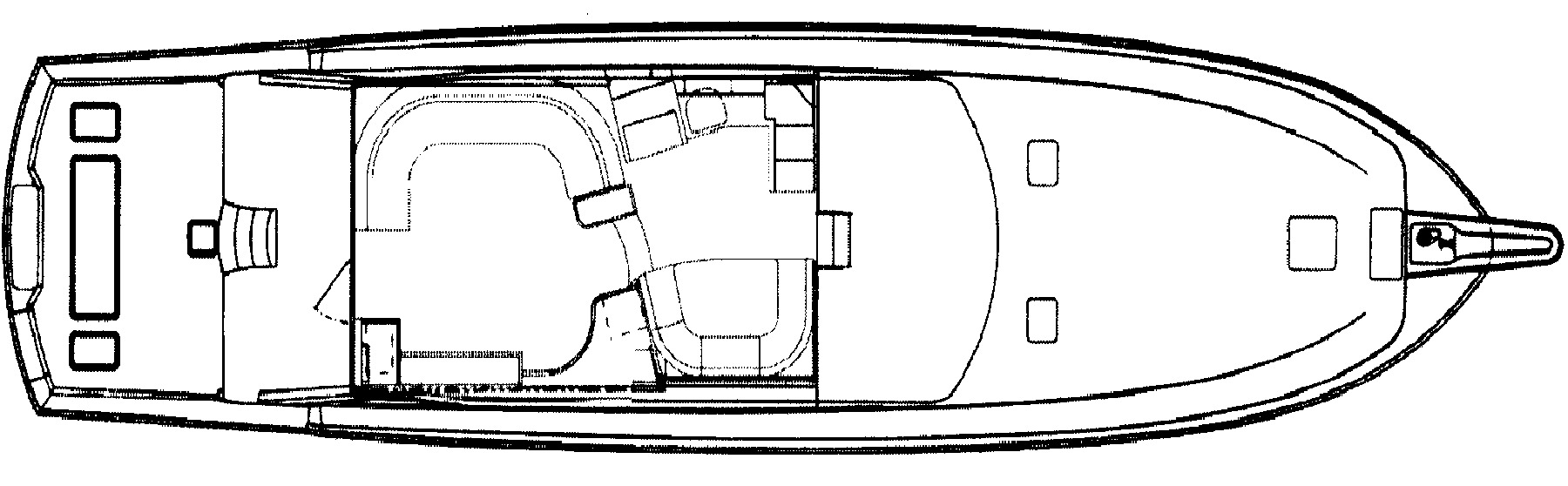 Hatteras Yachts 70 Convertible floor plan