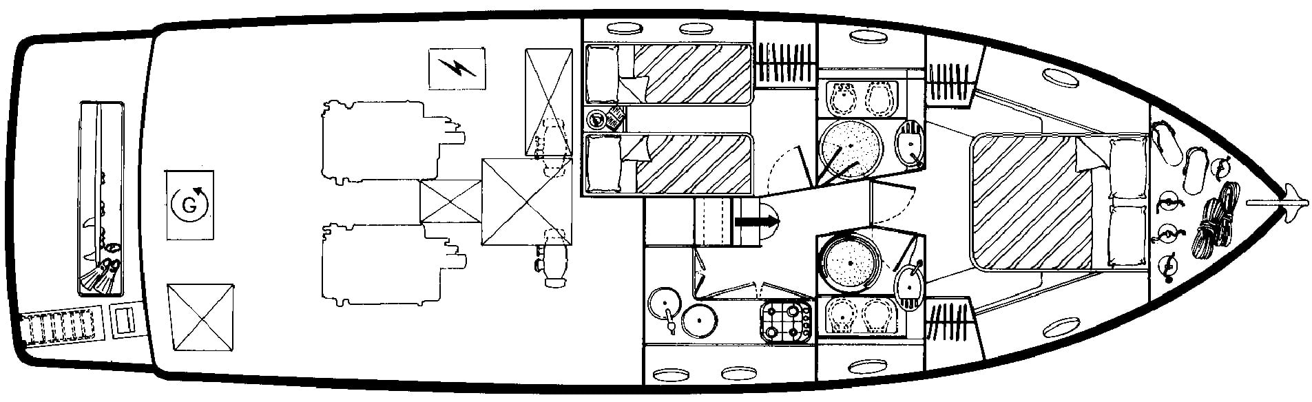 Ferretti Yachts 48 floor plan