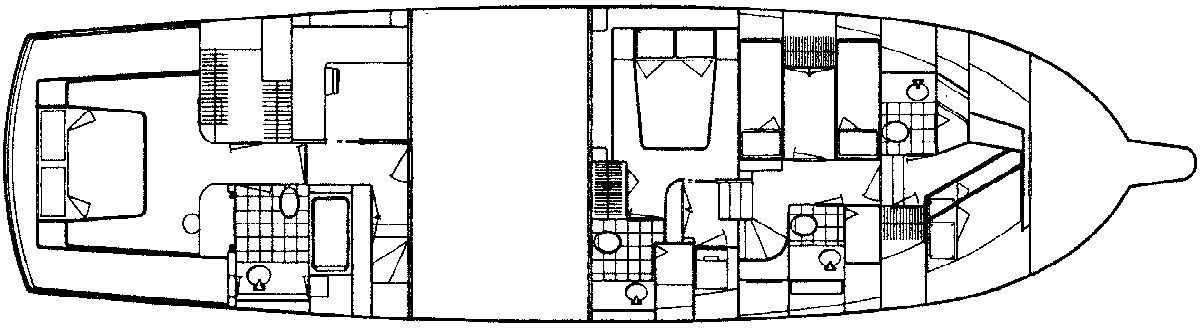 Hatteras Yachts 70 Motor Yacht floor plan