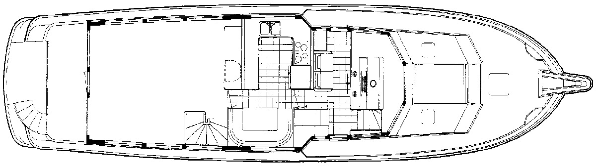 Hatteras Yachts 70 Sport Deck Motor Yacht floor plan