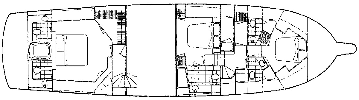 Hatteras Yachts 70 Sport Deck Motor Yacht floor plan