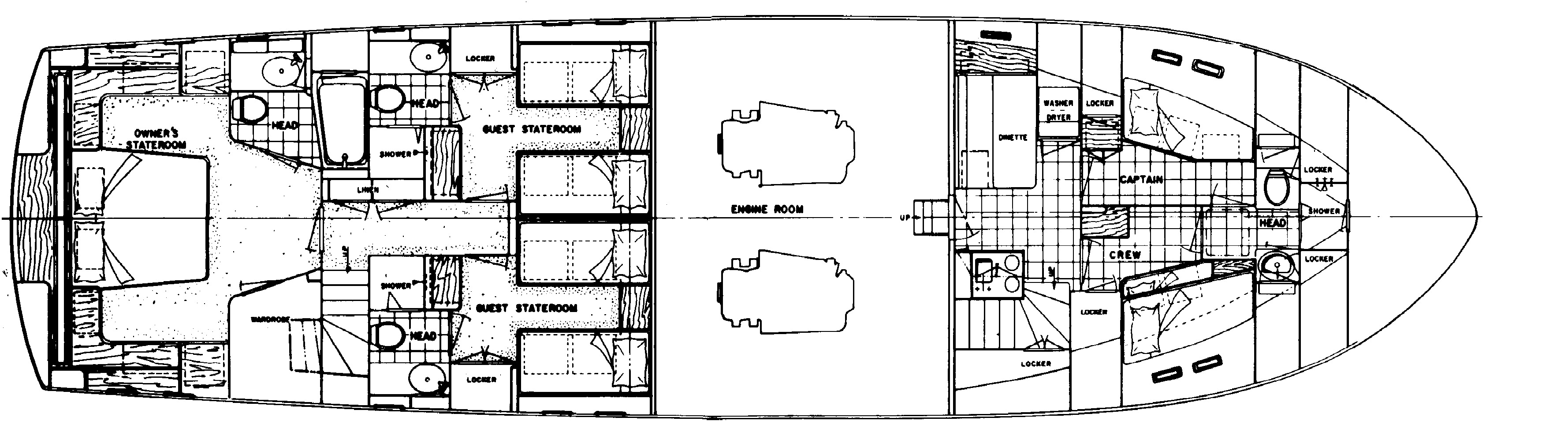 Hatteras Yachts 72 Motor Yacht floor plan