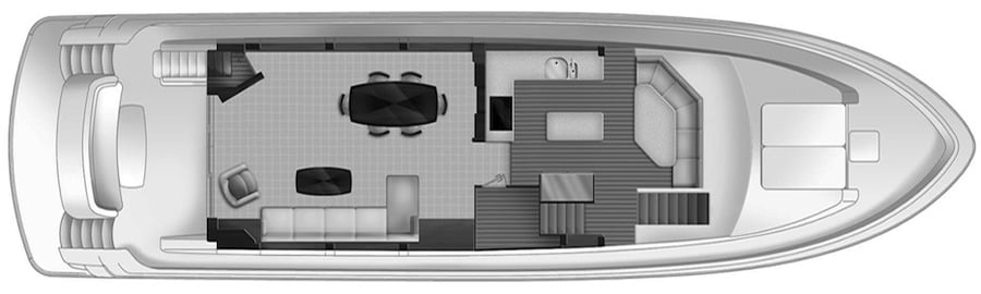 Hatteras Yachts 72 Motor Yacht floor plan