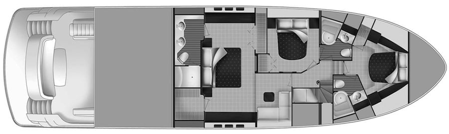 Hatteras Yachts 72 Motor Yacht floor plan