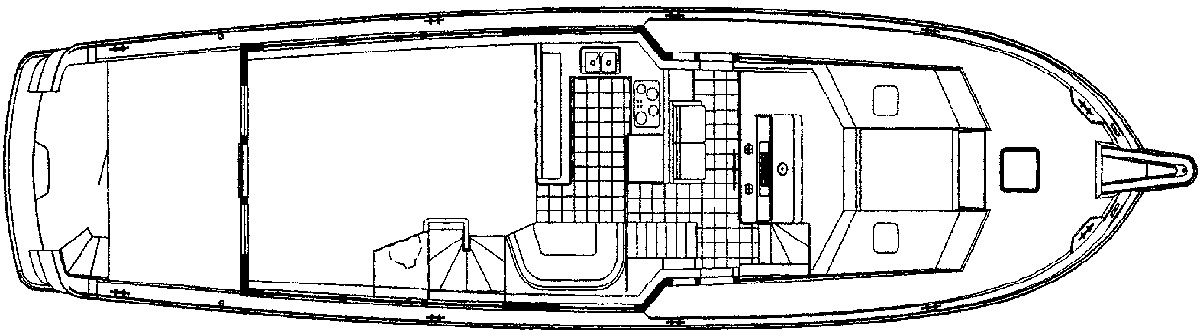 Hatteras Yachts 74 Cockpit Motor Yacht floor plan