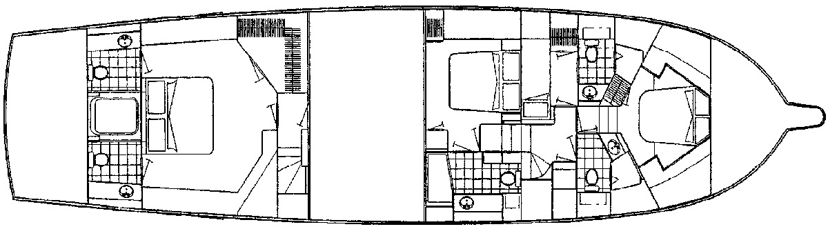 Hatteras Yachts 74 Cockpit Motor Yacht floor plan