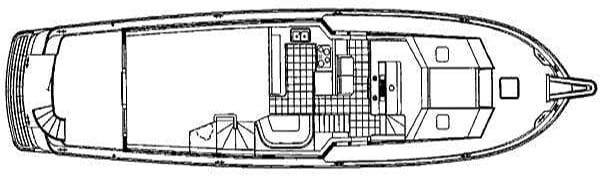Hatteras Yachts 74 Sport Deck floor plan