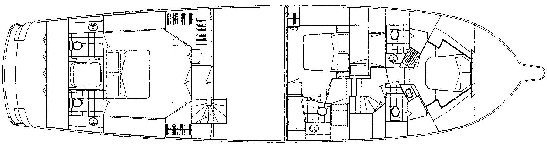Hatteras Yachts 75 Cockpit Motor Yacht floor plan