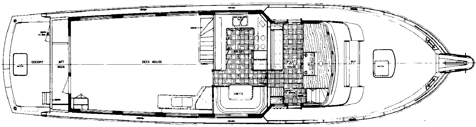 Hatteras Yachts 77 Cockpit Motor Yacht floor plan